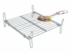 Basic Materiales Y Utensilios De Cocina * Parrilla Bbq Algon Doble Acero - Medida 25 x 30 cm Plateado
