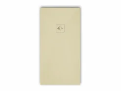 MIRLO Plato De Ducha * Plato de ducha pizarra PURE 100x180 cm rejilla color Crema