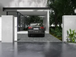 EXPERTLAND Portón * Portón corredero aluminio Ancho 374 x Alt. 180 cm NAZARIO Blanco