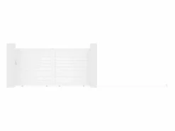 EXPERTLAND Portón * Portón corredero aluminio Ancho 374 x Alt. 180 cm NAZARIO Blanco