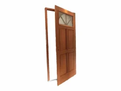 GD Menuiseries Puerta De Entrada * Puerta de Entrada 'Ferji' 215X90 Empuje a la Izquierda Vendida con Manilla y Cerradura sin manilla Marru00f3n