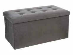 Atmosphera Baúl Y Arcón | Puf Plegable Doble Lysandre Contemporáneo Terciopelo 76x38 cm