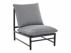 Salón de jardín de aluminio: un sofá de 2 plazas, 2 sillones y una mesa de centro - Antracita - LISMO de < MYLIA Online