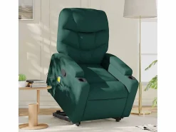Sillón De Masaje * Silla de masaje reclinable de pie de tela verde oscura SHL2214 Verde pino