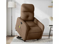 Sillón De Masaje * Silla de masaje reclinable de pie de tela marrón SHL8007 Marru00f3n