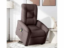 Sillón De Masaje * Silla de masaje reclinable de pie de tela marrón oscuro SHL3823 Marru00f3n