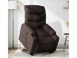 Silla de masaje reclinable de pie de tela marrón oscuro SHL5258 < Online
