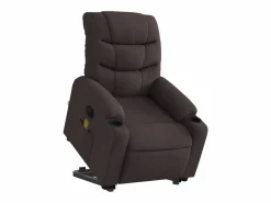 Silla de masaje reclinable de pie de tela marrón oscuro SHL5258 < Online