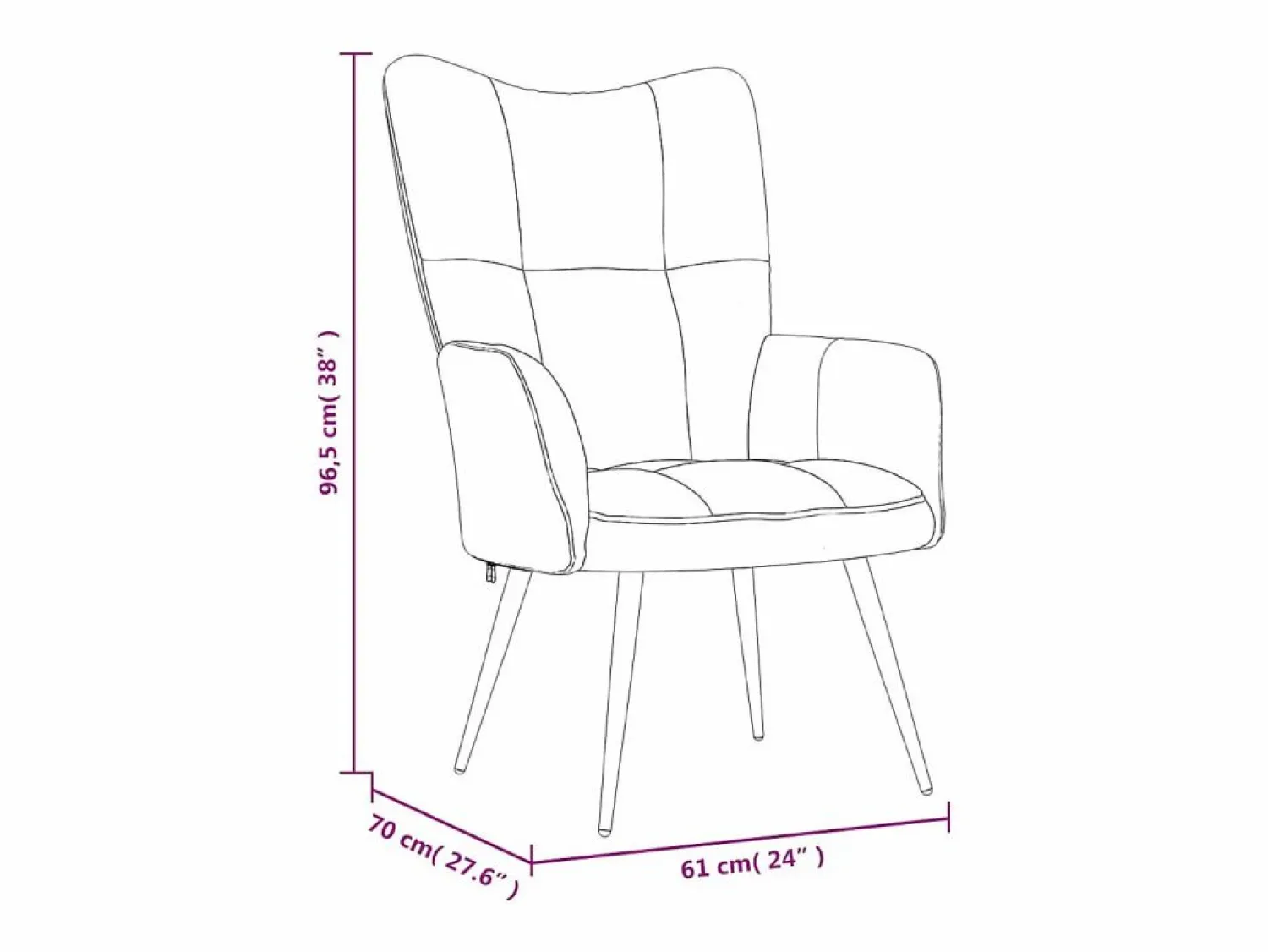 Clicnbuy Sillón | Silla de relajación de terciopelo