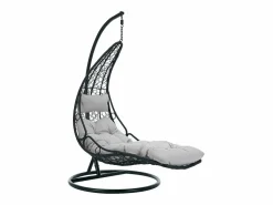 Sillón colgante de resina trenzada - con cojines grises - LUVA de < MYLIA Online