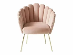 AHD Sillón | Sillón concha butaca diseño moderno terciopelo patas doradas Calicis -
