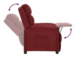 Sillón de relax | Silla | Sillón reclinable de tela tinto SHL6288 < Best