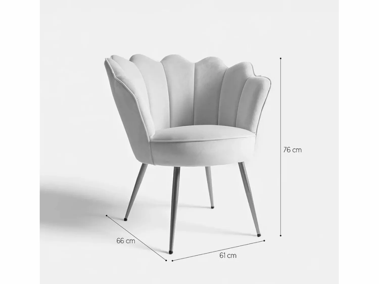 AHD Sillón | Sillón de terciopelo elegante con patas doradas Nivara -