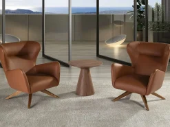 Angel Cerda Sillón | Sillón giratorio polipiel marrón 5038