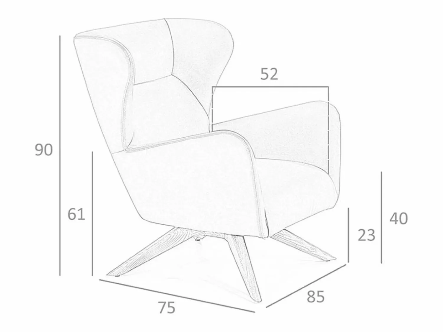 Angel Cerda Sillón | Sillón giratorio polipiel marrón 5038