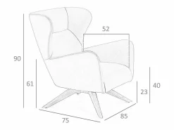 Angel Cerda Sillón | Sillón giratorio polipiel marrón 5038