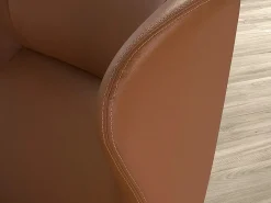 Angel Cerda Sillón | Sillón giratorio polipiel marrón 5038