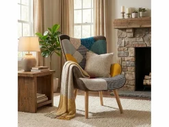 AHD Sillón | Sillón relax butaca con reposabrazos Patchwork Patchy Chic