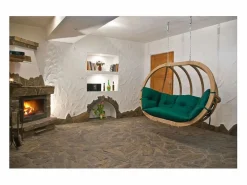 Amazonas Sillón Colgante * Sofá colgante Globo Verde Real - cojín impermeable Verde pino
