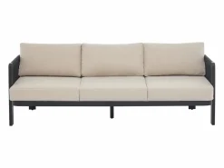 Sofá de jardín de 3 plazas de aluminio y cuerda - con cojines beige - HELYSI de < MYLIA Clearance