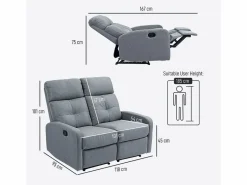 Sofá Andros reclinable 101x118x95 cm < Homcom Best