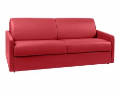 Sofá cama de 4 plazas tipo italiano de piel sintética - Colchón de espuma 14 cm - CALIFE < Vente-unique