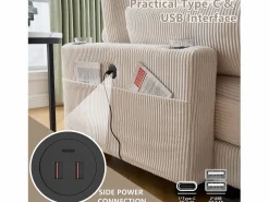 Diván Cama | Sofá cama multifuncional de 1 plaza (salón/diván/sillón) - Puertos USB + almacenamiento - Ecológico - Ideal para estudios