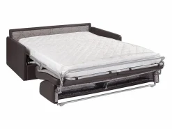 Sofá cama polipiel asiento viscoelástico 160 cm lamas anchas 14 cm CALIFE < Vente-unique