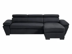LINEA SOFA Todos Los Sofás|Sofá - 4 Plazas * Sofá cama rinconera derecha de cuero JONOVA Negro