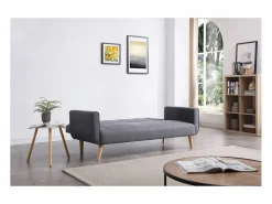 Concept-Usine Sofá Escandinavo|Sofá - 3 Plazas * Sofá convertible 3 plazas de tela BERLIN Gris