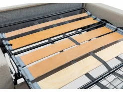 Sofá convertible polipiel asiento viscoelástico 160 cm lamas anchas 18 cm CALIFE < Vente-unique