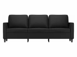 Sofá de 3 plazas de cuero sintético 180 cm < Clicnbuy Discount