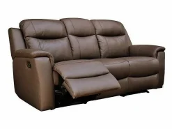 Sofá 3+2+1 plazas relax de piel color marrón EVASION < Vente-unique Discount