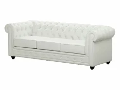 Sofá 3p + 2 sillones CHESTERFIELD - Piel sintética - < Vente-unique Discount