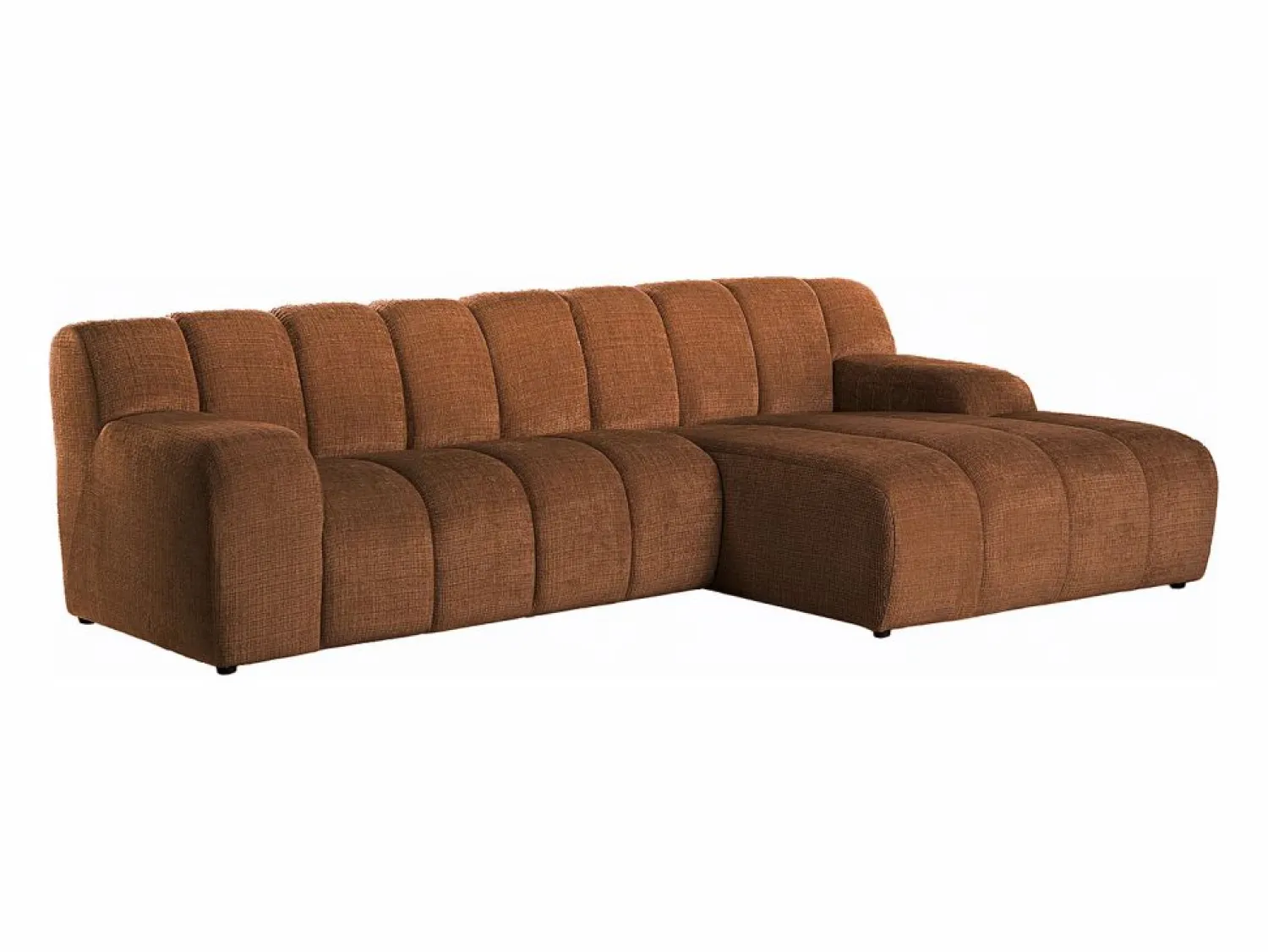 Sofá rinconera derecha de tejido chenilla BELADON < Vente-unique Best