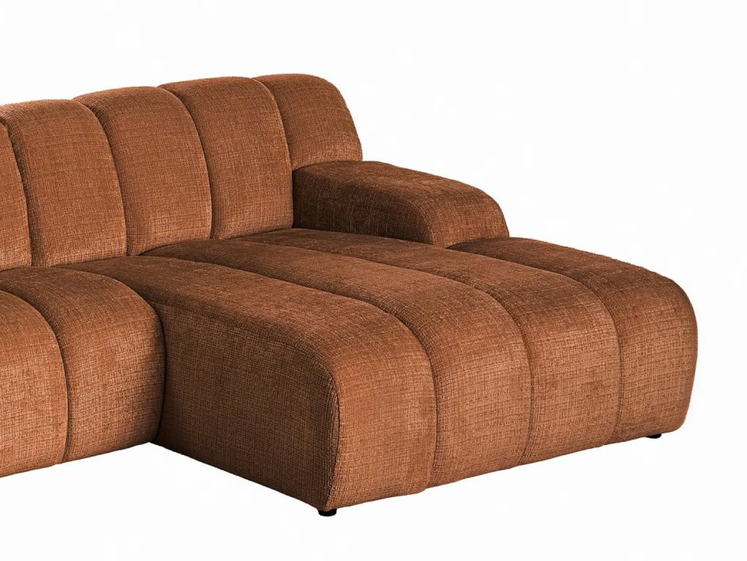 Sofá rinconera derecha de tejido chenilla BELADON < Vente-unique Best
