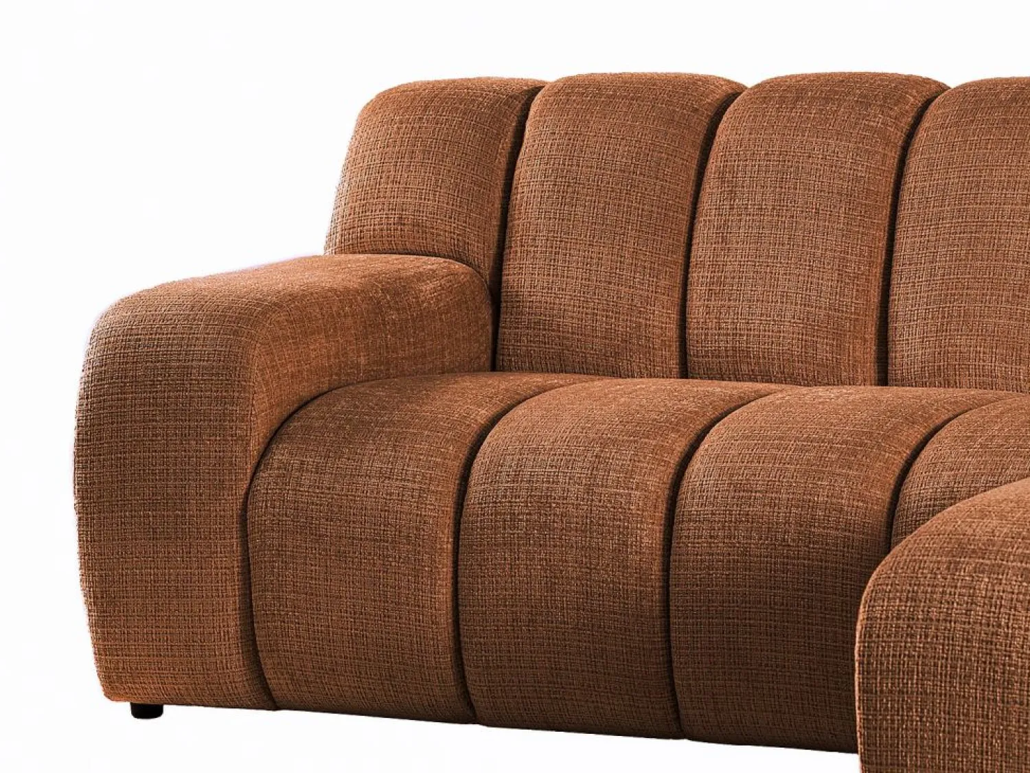 Sofá rinconera derecha de tejido chenilla BELADON < Vente-unique Best