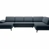 Sofá rinconera panorámico en tela texturizada ARCHIBALD < Vente-unique Discount