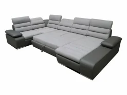 Sofá XXL claro y antracita ángulo derecho BOILEAU < Vente-unique New
