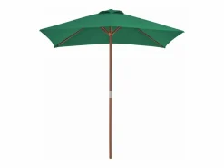 Clicnbuy Sombrilla * Sombrilla de jardín con palo de madera 150x200 cm Verde