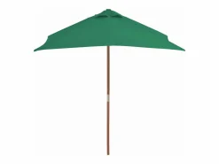 Clicnbuy Sombrilla * Sombrilla de jardín con palo de madera 150x200 cm Verde