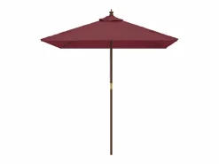 Clicnbuy Sombrilla * Sombrilla de jardín poste de madera burdeos 198x198x231 cm Rojo