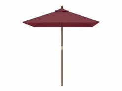 Clicnbuy Sombrilla * Sombrilla de jardín poste de madera burdeos 198x198x231 cm Rojo