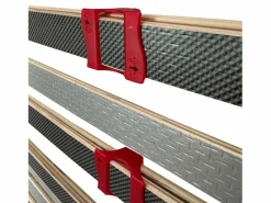 Base De Cama De Láminas * Somier 150x190 cm multiláminas con reguladores lumbares, 5 patas Negro