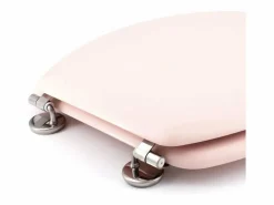 Tapa de WC Dolce en madera moldeada color rosa cristal con bisagras de acero inoxidable - GELCO DESIGN, 39x47 cm <