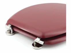 Tapa De Inodoro * Tapa WC Dolce Cardinal de Madera Moldeada Rojo con Bisagras de Acero Inoxidable y Acabado Mate Terracota