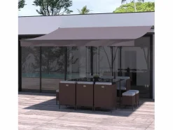 Concept-Usine Estor Y Toldo * Toldo manual gris de 4x3 m ADRO Topo