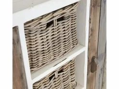 BERAH GETAH Vitrina Para Vajilla | Vajillero de madera de pino reciclada maciza
