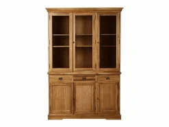 BERAH GETAH Vitrina Para Vajilla * Vajillero de teca maciza 150 cm Color natural claro